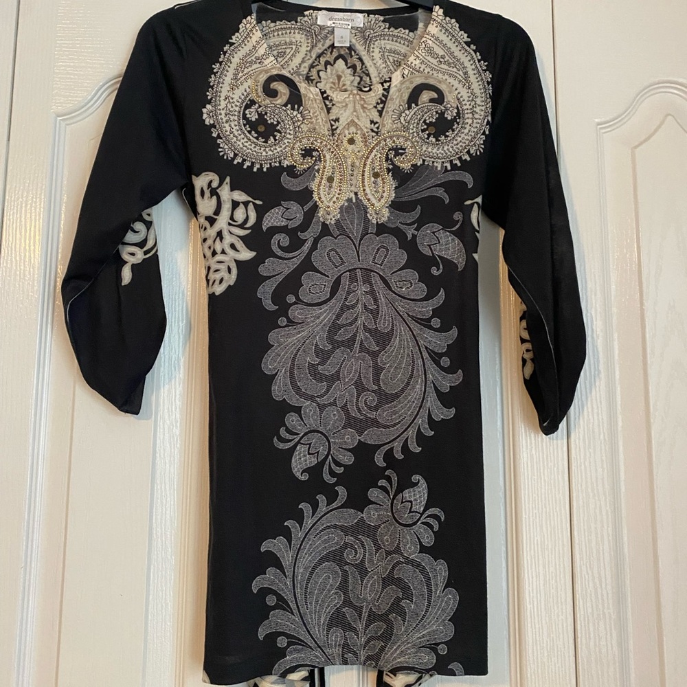 Dress barn beaded top tunic